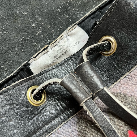 Vintage Kilim Wool Turkish Woven Rug Carpet Bag Backpack Purse - Picture 10 of 12